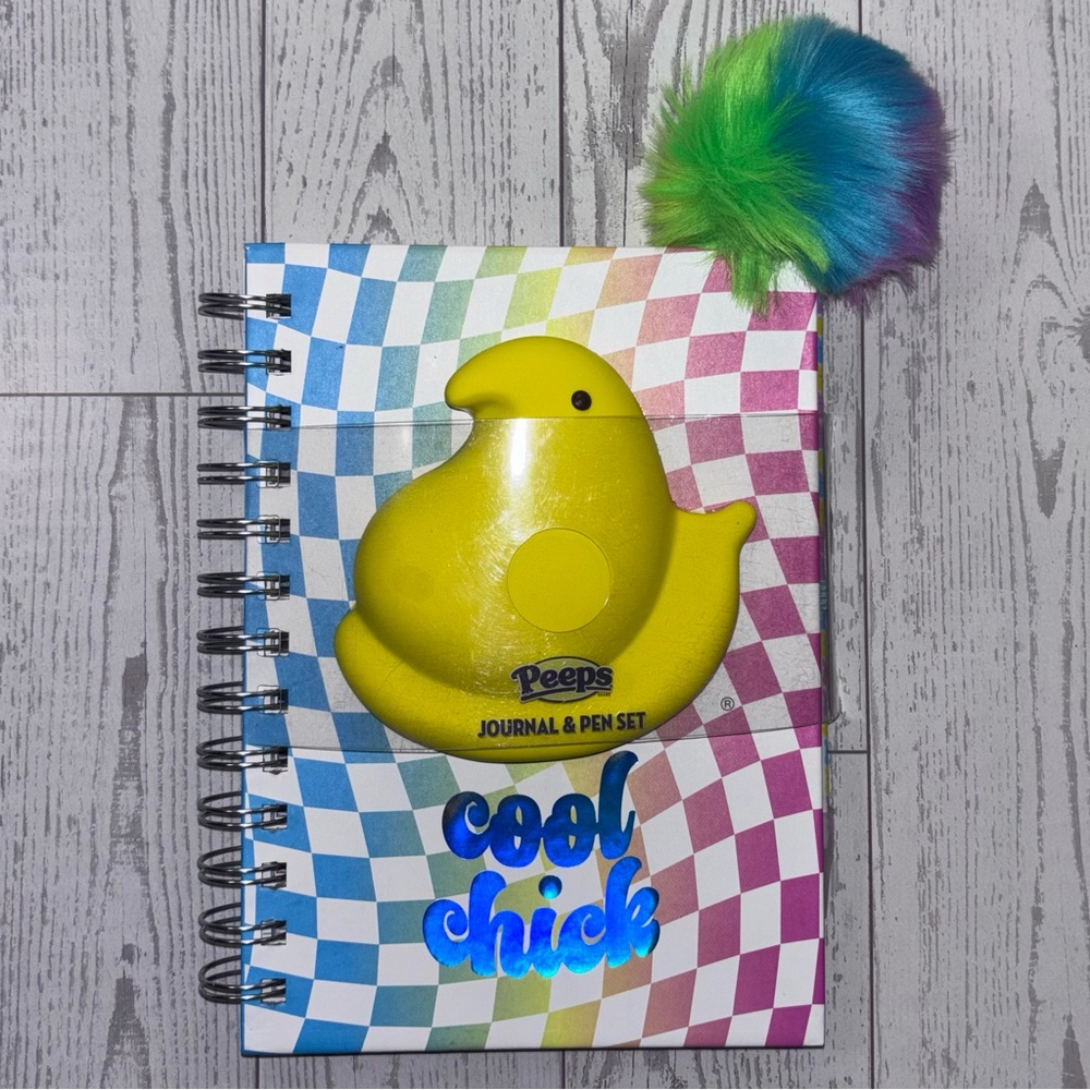 Peeps “Cool Chick” Journal & Pen Set | Rainbow | New